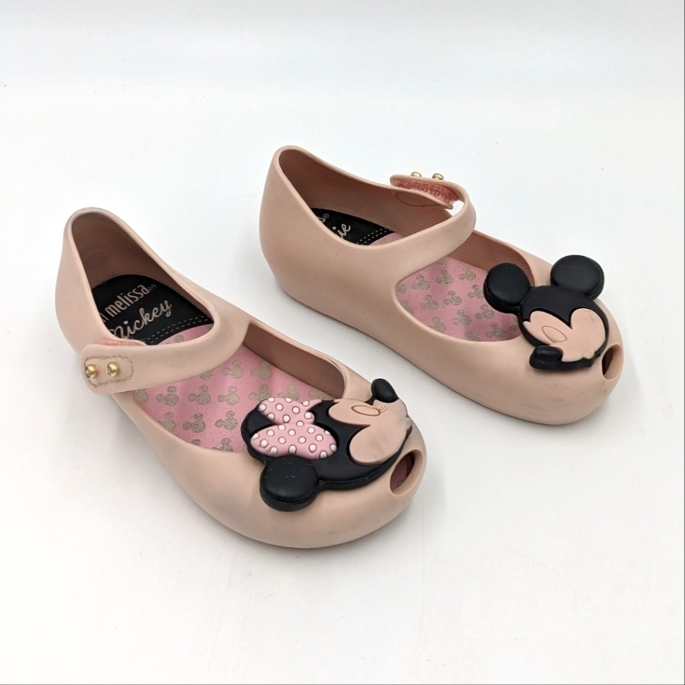 Mini Melissa Minnie Mickey Mouse Peep Toe Sandal 7T